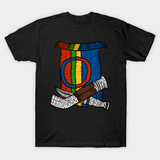 a flag logo hand drawn for the sami people. with traditional knives. T-Shirt